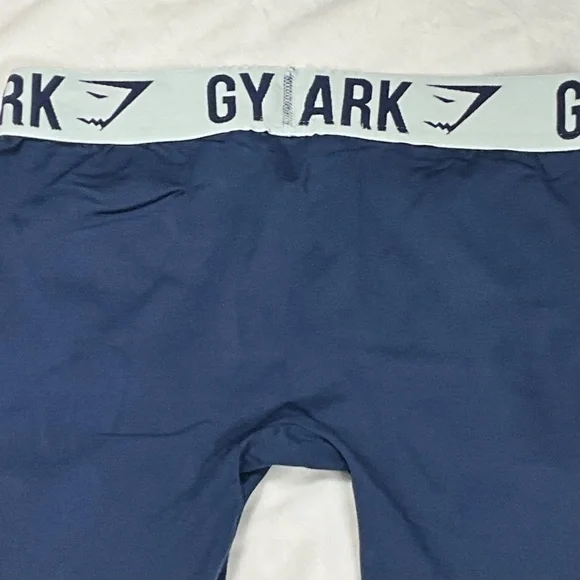 Gymshark Mens Compression Leggings Size S Blue Stretch Gym Training Pants - Picture 7 of 8